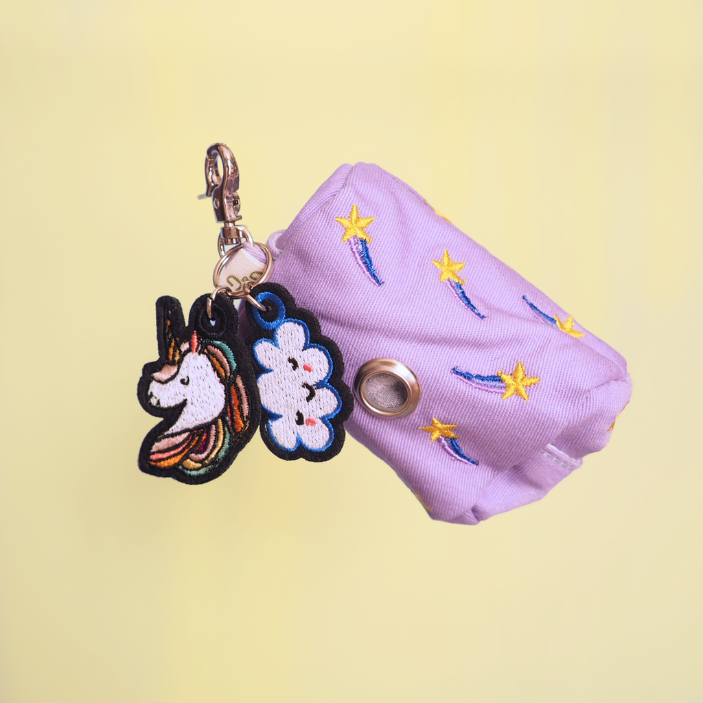 Unicorn Dream Wastebag Holder with Leash
